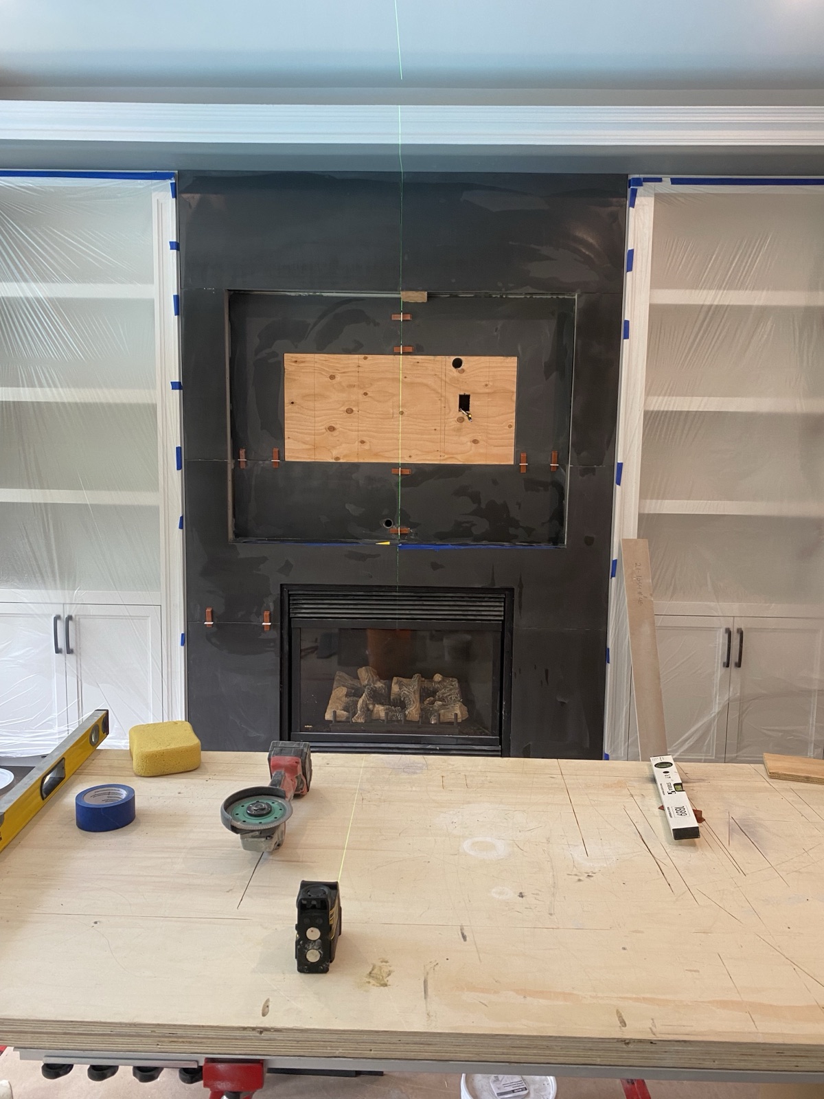 Fireplace installation