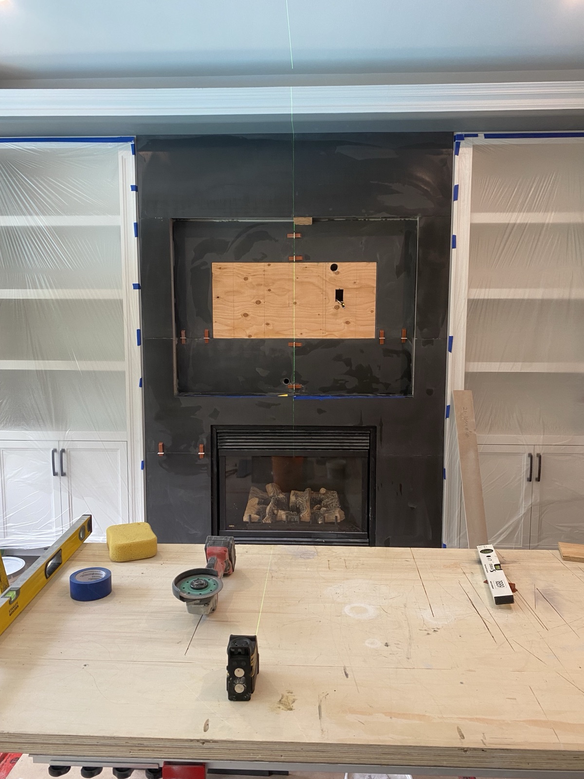 Fireplace installation