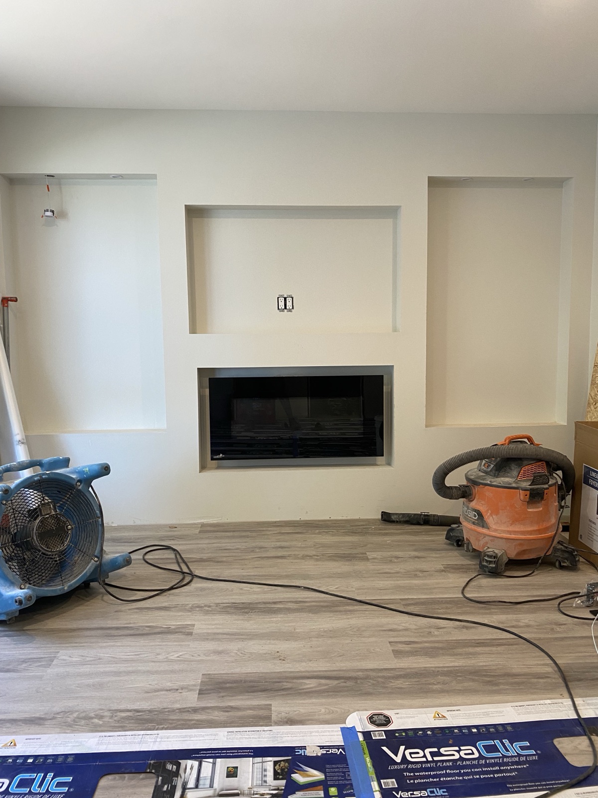 Fireplace installation